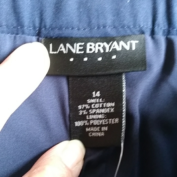 NEW Lane Bryant Grommet Lined Pencil Skirt 14 Navy Blue - Picture 2 of 13